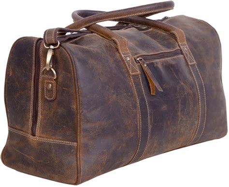 men's leather overnight weekend bag